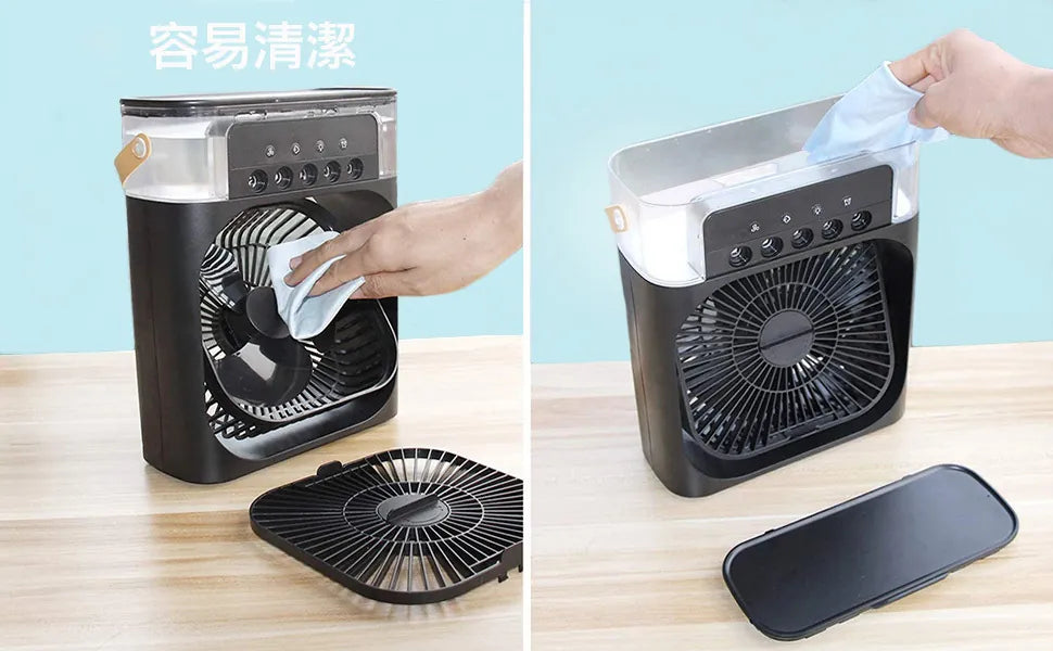 冰霧風扇|還原自然冷風|瞬間降溫|納米加濕|小夜燈功能|可使用香薰油(行貨)